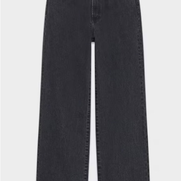 Denim Forum Denim - Stylish Black Wide-Leg Jeans